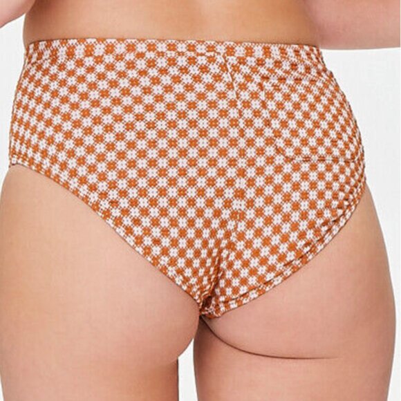 ISO: Forever 21 Ginger/Orange/Brown/Ivory Plaid Checkered Underwire Bikini - Picture 4 of 8
